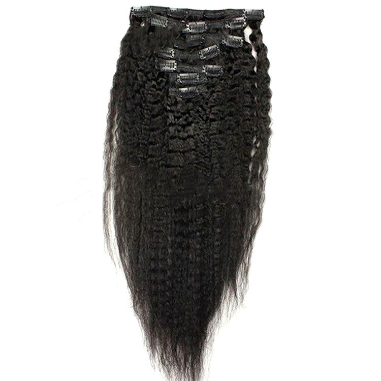 Set de 8 piezas de extensiones clip-in – Rizo africano tipo Spring Curly