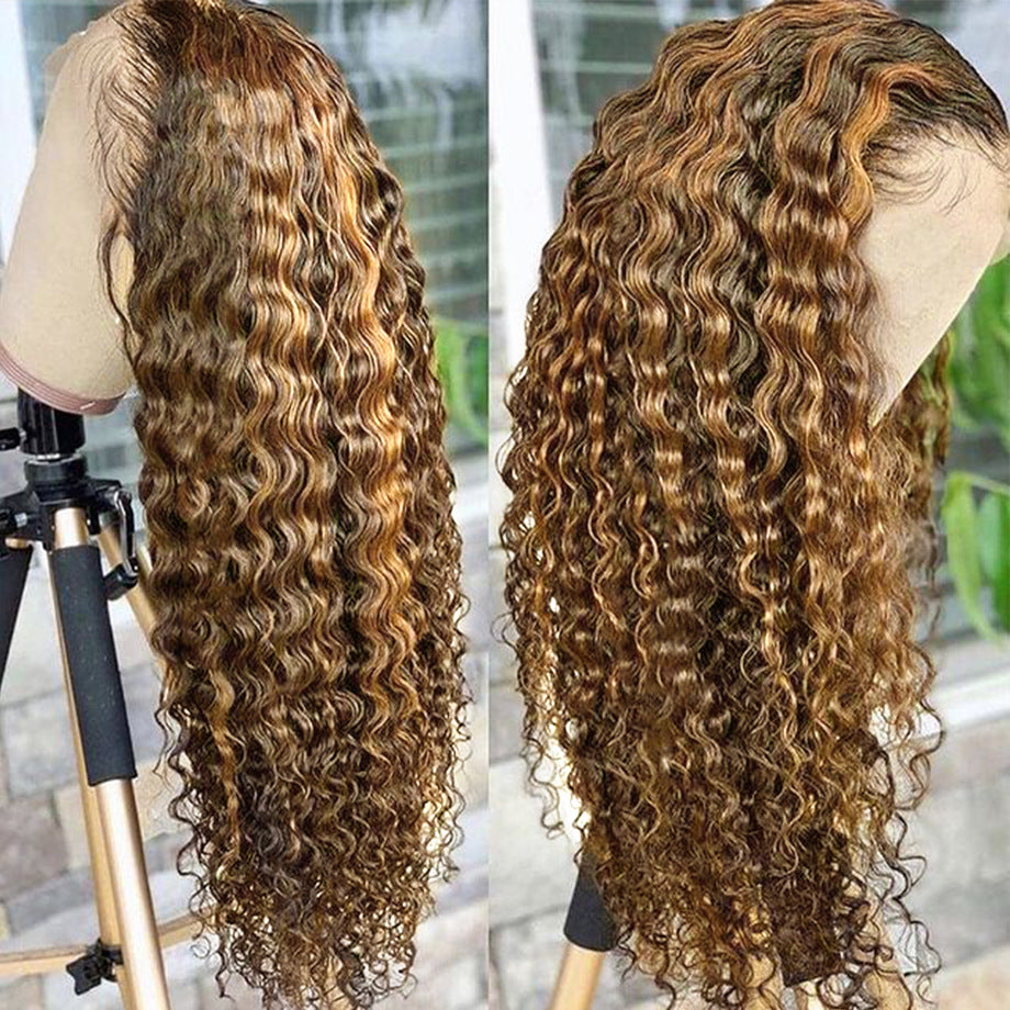 Peluca Lace Frontal con Mechas – Cabello Humano Premium