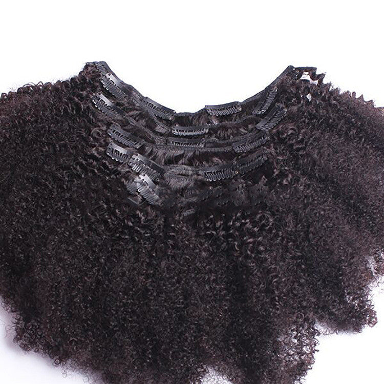 Set de 8 piezas de extensiones clip-in – Rizo africano tipo Spring Curly