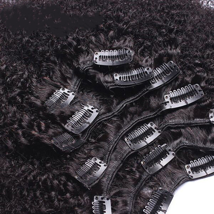 Set de 8 piezas de extensiones clip-in – Rizo africano tipo Spring Curly