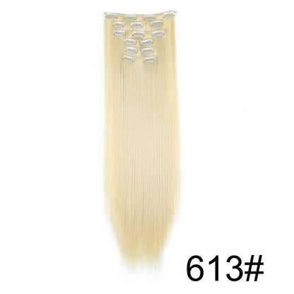 Extensiones de peluca, set de 6 piezas, cabello largo y liso