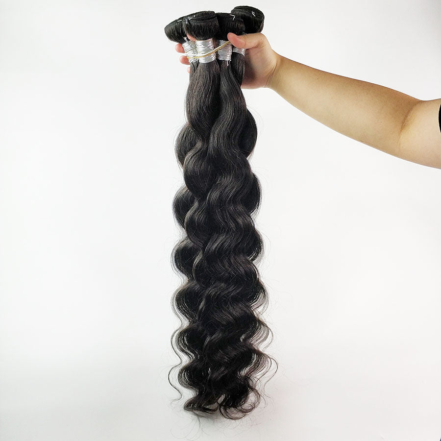 Cabello virgen brasileño ondulado tipo body wave