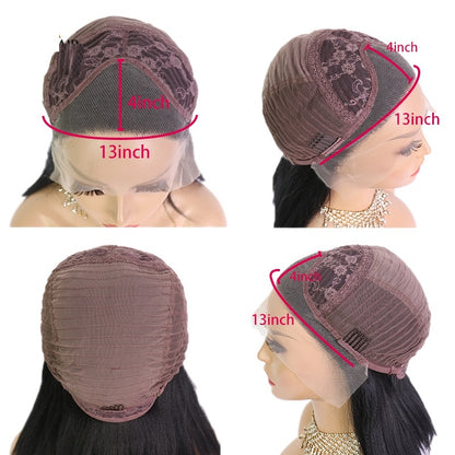 Peluca tipo headgear de cabello humano real con degradado en tonos naranja, amarillo, azul y verde.”