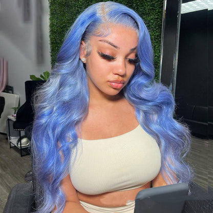 Pelucas lace front de cabello humano ondulado tipo body wave